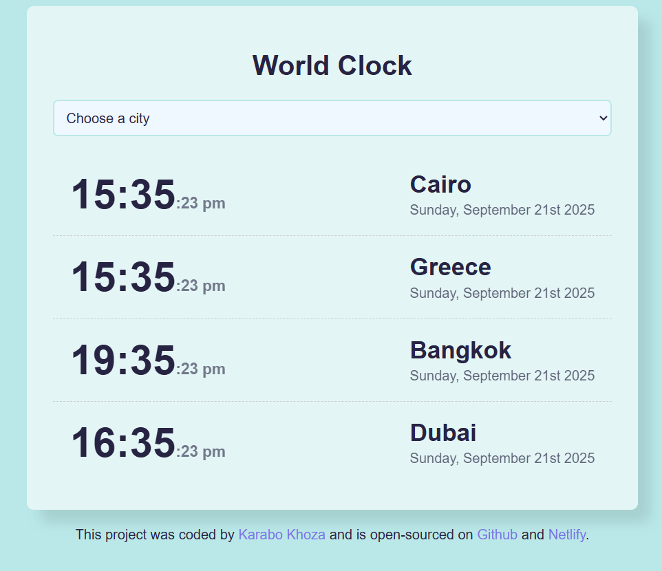 World Clock